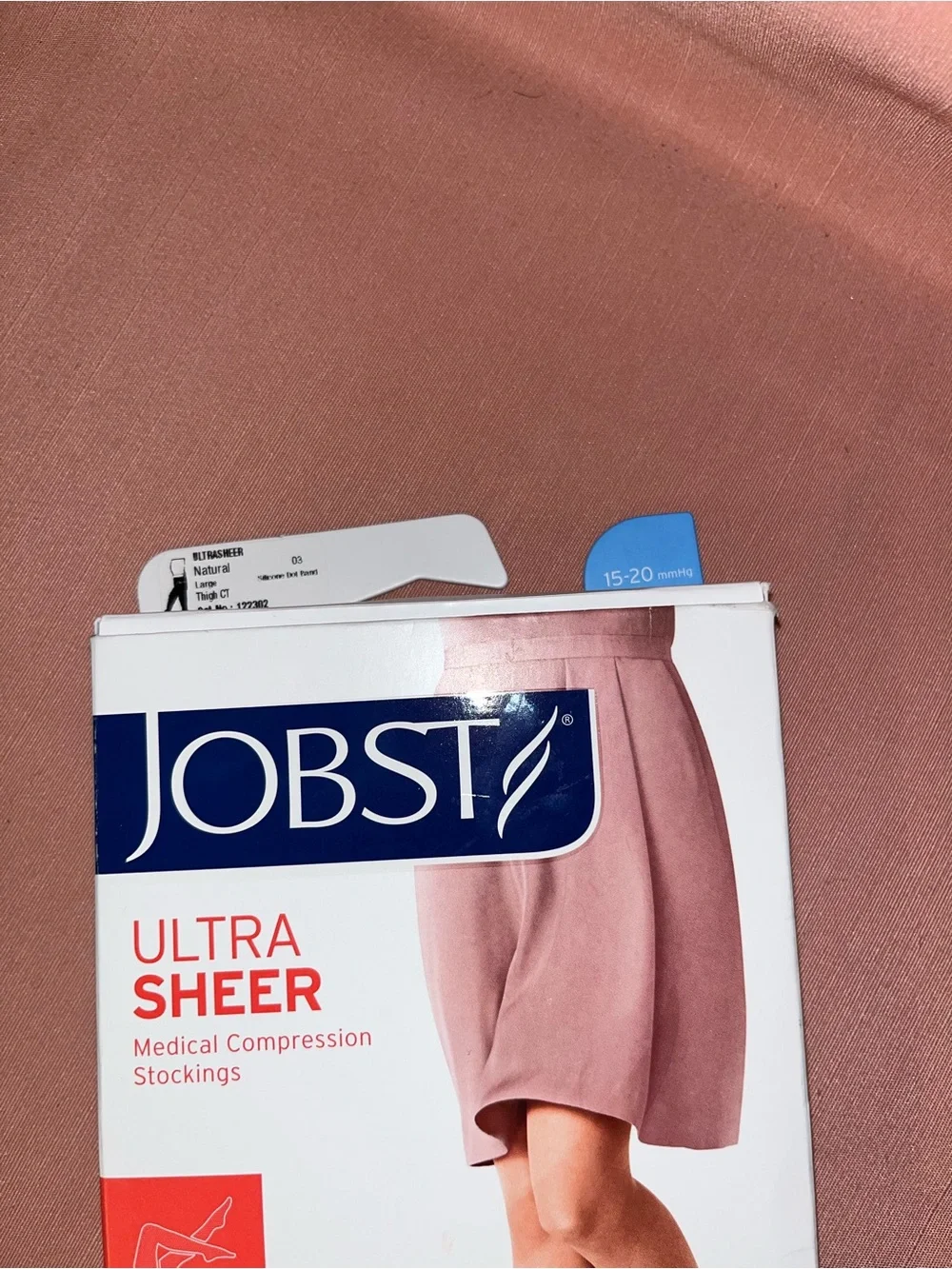 JOBST Ultra Sheer Medical Compression Stockings Natural size Large thigh high